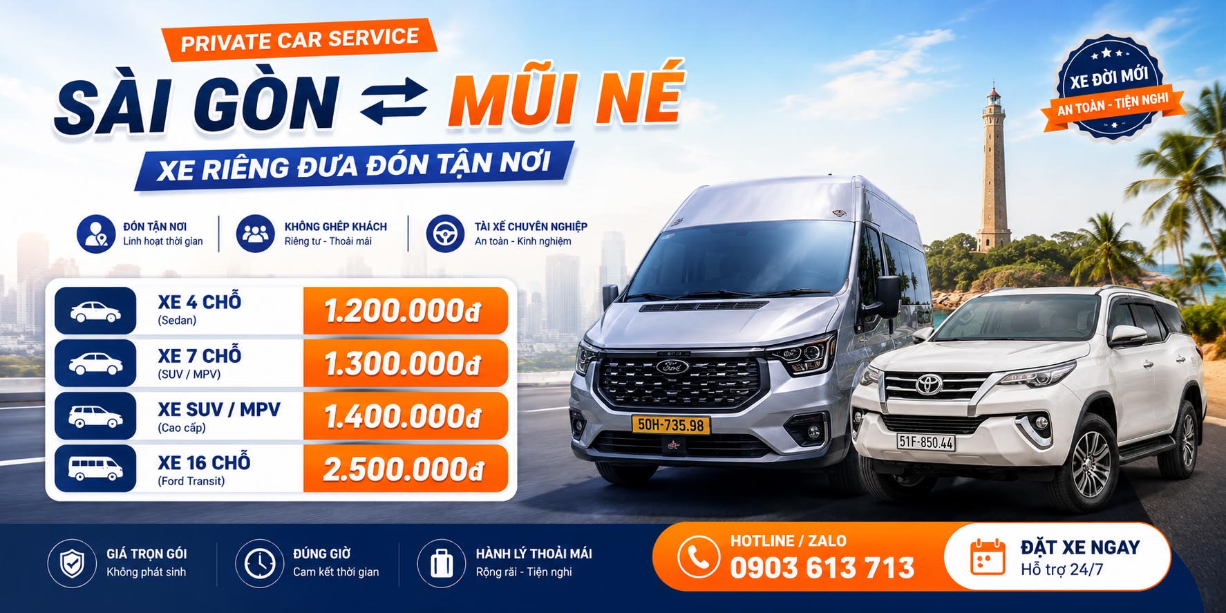 Thuê xe du lịch - Đặt xe đi tỉnh đường dài, Giá rẻ. Liên hệ 0967.274.527